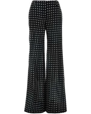 Ermanno Scervino Polka-Dot Palazzo Trousers - Black