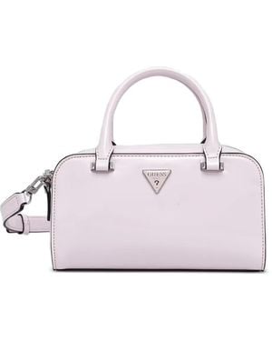 Guess Arnela Patent-Finish Tote Bag - Pink