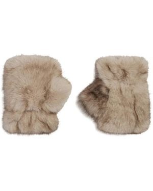 Apparis Ariel Faux-Fur Fingerless Gloves - Natural