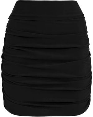 Amir Slama Draped Mini Skirt - Black