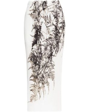 Issey Miyake Gonna Lunga Pressed Flora - Bianco