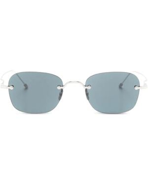 Thom Browne Rimless Rectangle Sunglasses - Blue