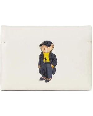 Polo Ralph Lauren Polo Bear Flapped Cardholder - White