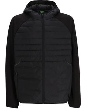 BOSS Padded Hooded Jacket - Black