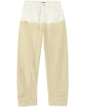 Jil Sander Pantalones Anchos De Dos Tonos - Neutro