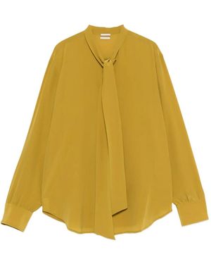 Massimo Alba Blusa Sheila Con Lazo En El Cuello - Amarillo