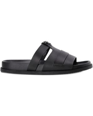 Karl Lagerfeld Logo-Plaque Slides - Black