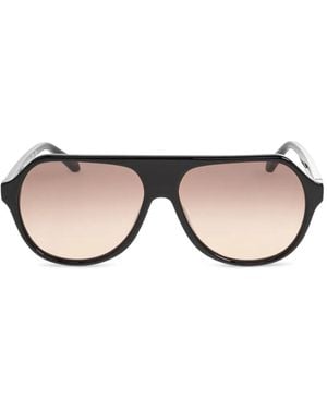 Palm Angels Geometric-Frame Sunglasses - Black