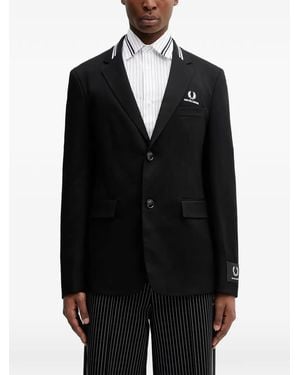 Fred Perry Single-Breasted Blazer - Black