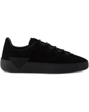 Prada Baskets Court En Daim - Black