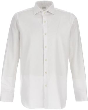 Bagutta Button-Fastening Long-Sleeve Shirt - White
