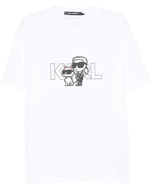 Karl Lagerfeld Graphic-Print T-Shirt - White