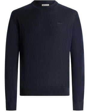 Bally Crew Neck Jumper - Blue