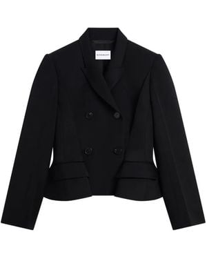 Givenchy Veste En Laine À Boutonnière Croisée - Noir