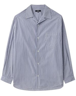 Comme des Garçons Striped Button-Up Shirt - Blue