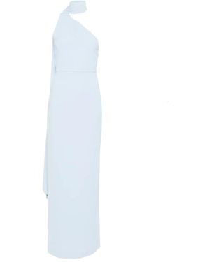 Solace London One-Shoulder Drape Dress - White