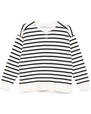 DKNY Striped Cotton Sweatshirt - White