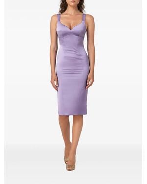 Murmur Haze Midi Dress - Purple