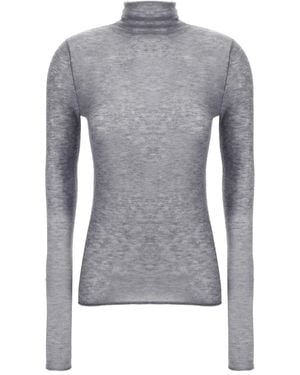 Pinko Sequin-Appliqué Turtleneck Jumper - Grey