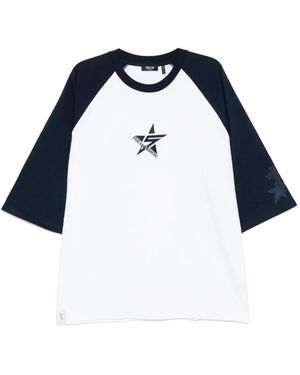FIVE CM Camiseta bordada - Azul