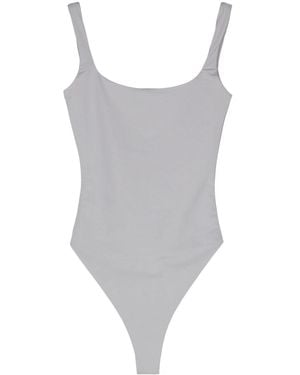 Entire studios Square-Neck Sleeveless Bodysuit - Grey