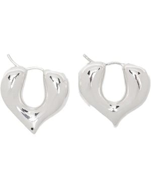 Missoma Pendientes De Aro Molten Heart - Blanco