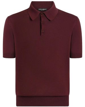 Dolce & Gabbana ショートスリーブ ポロシャツ - レッド
