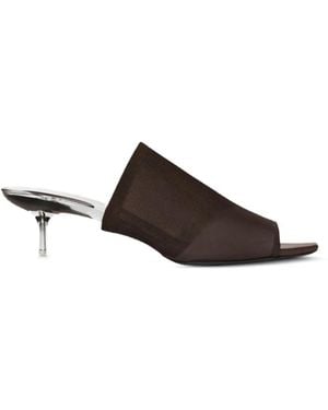 Courreges Mules Mesh Chocolate Polyester Sandals - Brown