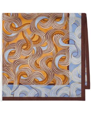 Maliparmi Fular De Seda Con Estampado Floral - Naranja