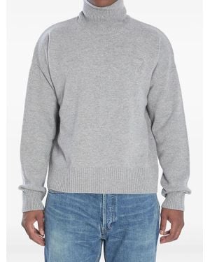Ami Paris Jersey con cuello alto - Gris