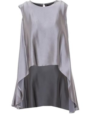 ELEH Asymmetric Round-Neck Top - Gray