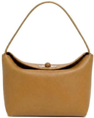 Christopher Esber Mini-Tasche Aus Leder Mit Drehverschluss - Braun