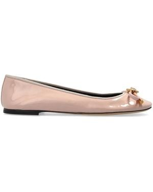 Versace Opera Bow フラットシューズ - ピンク