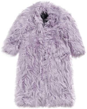 Bimba Y Lola Faux-Fur Coat - Purple