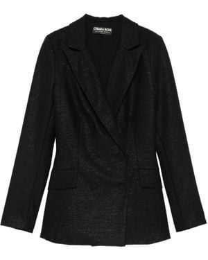 La Petite Robe Di Chiara Boni Double-Breasted Blazer - Black