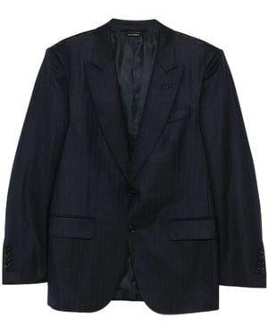 Tom Ford Pinstripe Two-Button Blazer - Blue