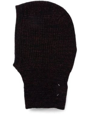 Maison Margiela Ribbed Four Stitches Balaclava - Black