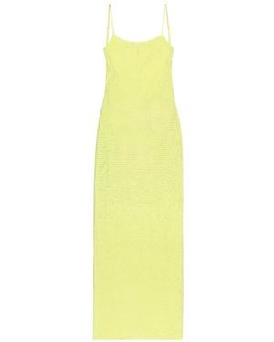 Area Crystal-Embellished Maxi Dress - Yellow