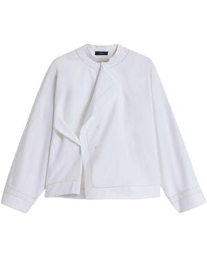 Soeur Lorraine Asymmetric-Fastening Shirt - White