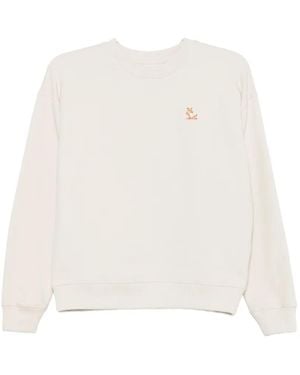 Maison Kitsuné Pull À Patch Chillax Fox - White