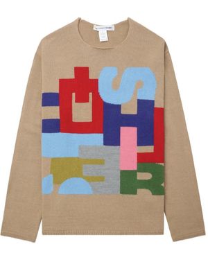 Comme des Garçons Letters-Detail Jumper - Natural