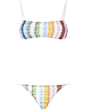 Missoni Bikini De Punto En Zigzag - Blanco
