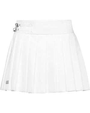 Philipp Plein Minifalda Skull Plisada - Blanco