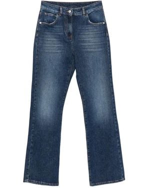 Twinset Vaqueros Rectos Con Efecto Degradado - Azul