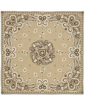 Ferragamo Gancini Paisley-Print Scarf - Metallic