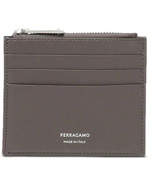 Ferragamo Logo-detail Wallet - グレー