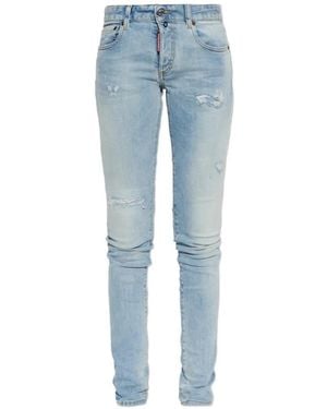 DSquared² Super Skinny Distressed-Effect Jeans - Blue