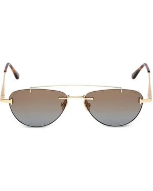 Tom Ford Pilot-Frame Sunglasses - Metallic