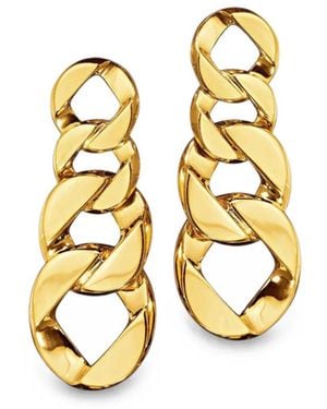Verdura Curb-Link Pendant Earrings - Metallic