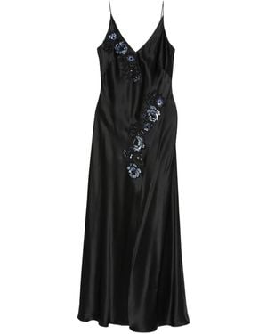 Carine Gilson Nachthemd Met Borduurwerk - Zwart